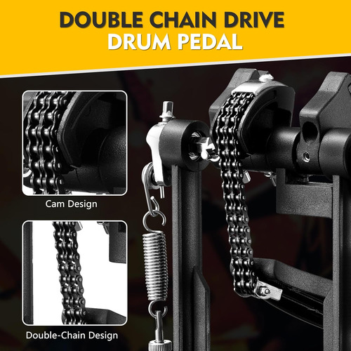 Pedal De Bombo Doble 2 Cadenas Pedal De Bombo Doble Con...