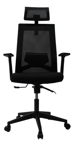 Silla Ejecutiva Mundo In Carrara 241a Malla Mesh Cabecera Color Negro