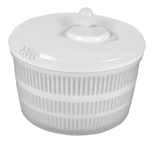 Seca Salada Grande 4,5 Litros Centrifuga Salada Verduras Cor Branco