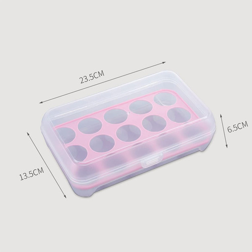 Imagen 5 de 9 de Set X 4 Huevera Contenedora Plástica Apilable Tapa 15 Huevos