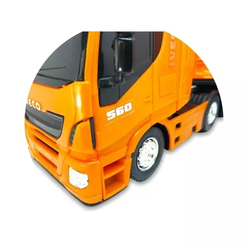 Caminhão Brinquedo Iveco Baú Miniatura Hi Way Usual Infantil