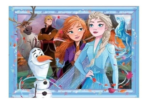 Imagen 2 de 2 de Rompecabezas Tapimovil Frozen II DFZ07834 de 120 piezas