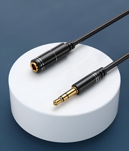 Cable Extension Audio Estereo 3.5mm Macho Hembra 2 Metros