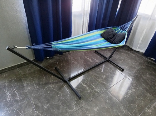 Soporte Para Hamaca Portátil Artesanal Para Interiores Y Ext Negro Soporte Para Hamaca
