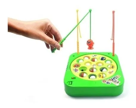 Image 2 of 7 of Mini Game Crazy Fishing Infant Toy 3 Rods 15 Fish