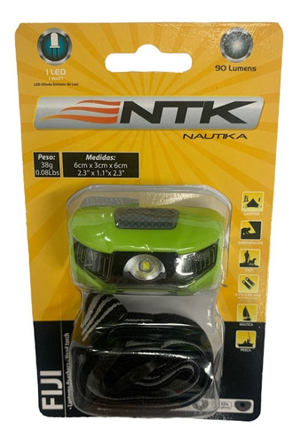 Linterna Led Frontal Cabeza Fiji Nautika Camping Trekking