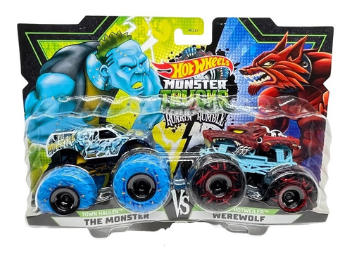 Hot Wheels Monster Trucks Set De 2 Carritos Juguetes 3 Años