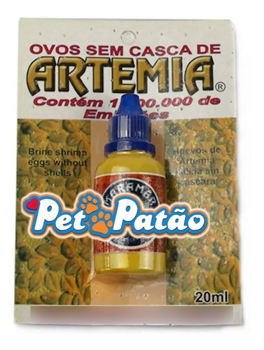 Ovos De Artemia Sem Casca 20ml Otimo P/ Alimentação Maramar