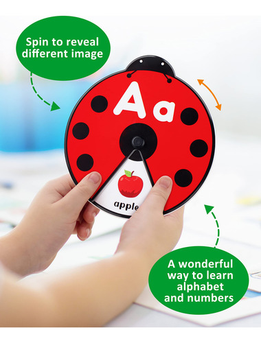 Juguete Abc Montessori Interactivo Giratorio Aprendizaje Beb