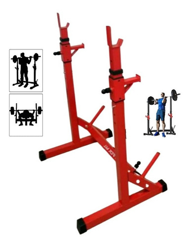 Imagen 1 de 3 de Rack Squat Stand Premium Soporte Sentadilla Pecho Gym