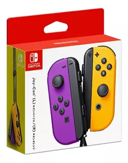 Control Joy Con Nintendo Switch (l/r) Neon Morado Y Naranja