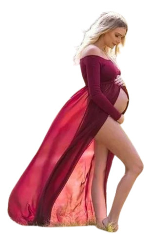 Vestidos Maternal Sesiones De Foto De Embarazada  Playa 01 