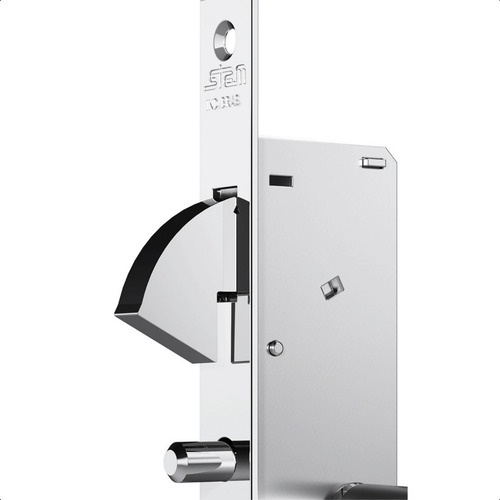 Fechadura Bico Papagaio Porta De Correr 940 Inox Stam 37mm Inox Polido