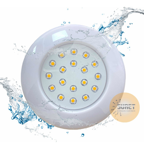 Bala Led Sumergible 6w Para Piscina Jacuzzi Luz Cálida