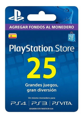 Psn Gift Card Playstation Store España Ps3 Ps4 25 Euros