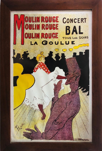 Moulin Rouge Tolousse  Toulouse-lautrec Poster Vintage 