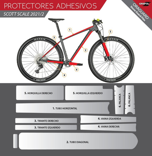 Protectores Adhesivos Para Bicicleta Scott Scale