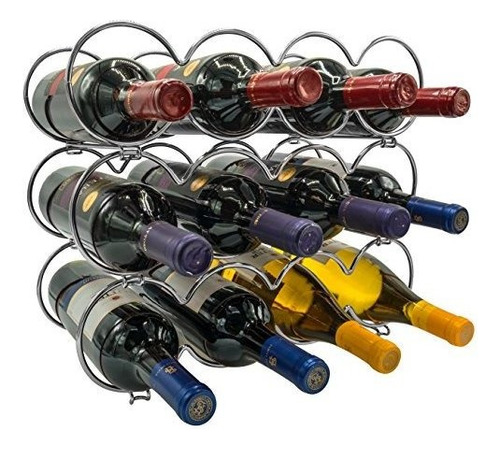 Sorbus 3tier Stackable Wine Rack Ronda Classic Style Wine Ba