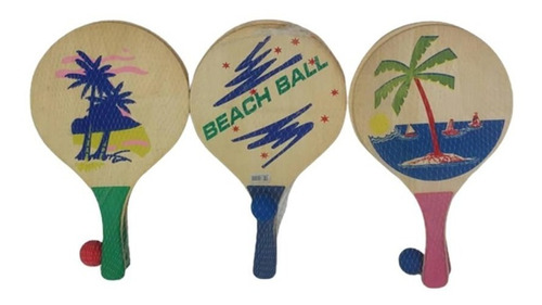  Raqueta De Playa Beach Ball Sol Y Arena Pelota