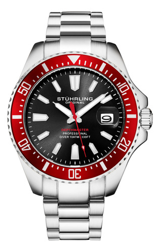 Reloj Stuhrling Original Diver 3950a De Cuarzo De 42 Mm Para