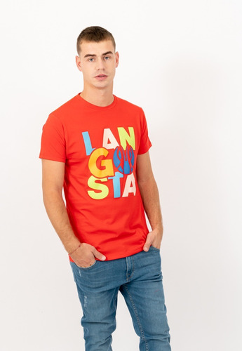 Remeras Hombre Manga Corta Lgs Estampada Langosta