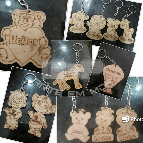 Kit 50 Chaveiro Personagens Disney Outros Personalizados Mdf