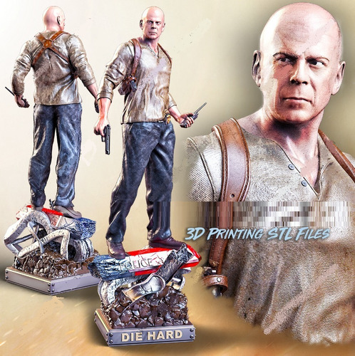 Duro De Matar, John Mcclane - Arquivo Stl - Impressora 3d