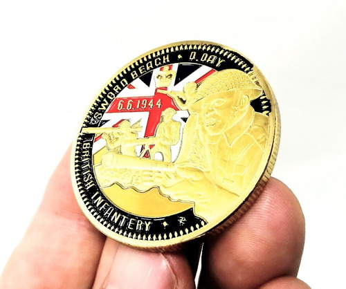 Imagen 5 de 9 de Moneda Militar, Día D, Playas Sword - Gold, Británicos