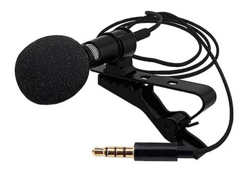 Microfone Lapela Cor Preto