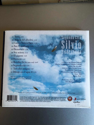 Cd Silvio Rodríguez Segunda Cita 12 Temas Hermoso Material