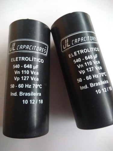 2 Capacitor Eletrolítico 540-648uf 110v Jl