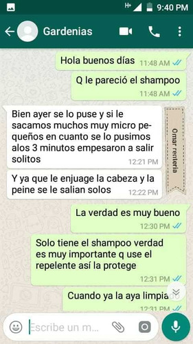 Shampoo Piojos Y Liendres