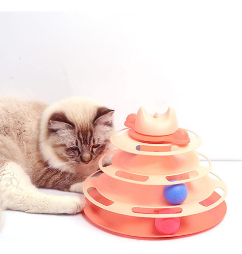 Rodillo De Juguete Atractivo Con Bolas De Colores Para Gatos