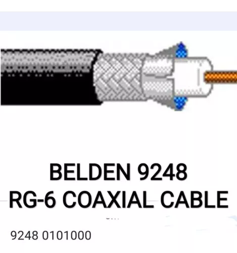 Cable para Amplificador de Señal TV 35Mts Armado Coaxial RG6 DIXON 