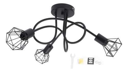 Moderno Colgante Led Minimalista En Forma De Jaula De Hierro