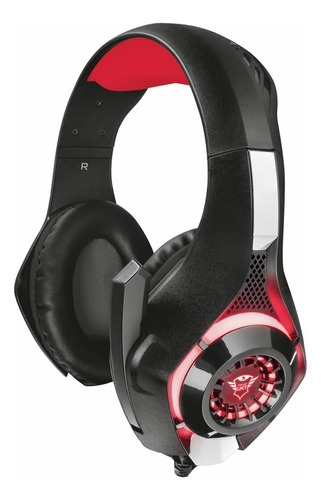 Audífonos Gamer Trust Gxt 313 Nero Iluminated Con Luz Led