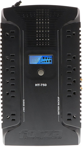 Ups Forza Ht-750lcd De 750va 375w 12 Tomas Usb, Rj11, Coaxia