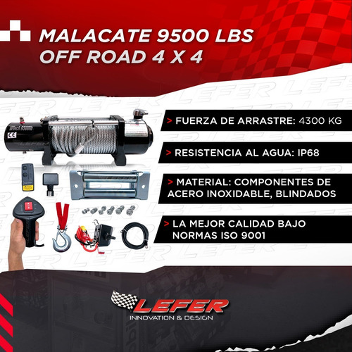 Imagen 2 de 10 de Malacate 9500 Lbs Off- Road 4 X 4 Oferta!!!