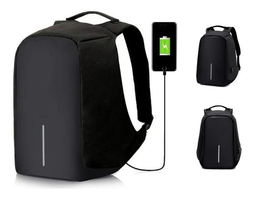 Mochila Antifurto Roubo Notebook Usb Compacta Impermeável