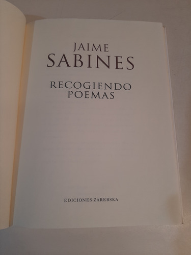 Recogiendo Poemas - Jaime Sabines (Usado)