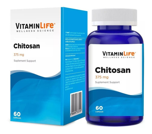 Chitosan / 60 Cápsulas / Vitamin Life Sabor Sin Sabor