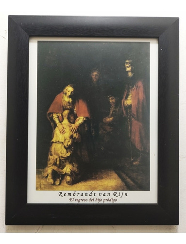 El Regreso Del Hijo Pródigo _ Rembrandt Enmarcado 30 X 25 Cm