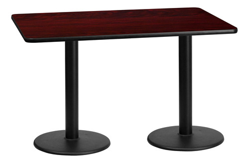 Flash Furniture Mesa Laminada Rectangular De Caoba De 30 X