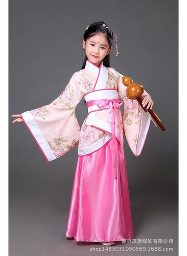 Vestido Tradicional Chino Antiguo Hanfu Para Niñas