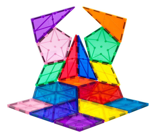 Juego De Bloques De Construcción Magnéticos De 16 Piezas De