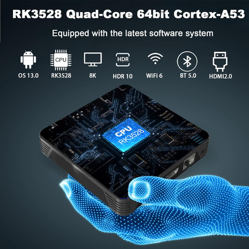Greva 2025 Android Tv Box 130, 4 Gb De Ram, 64 Gb De Rom, Sm