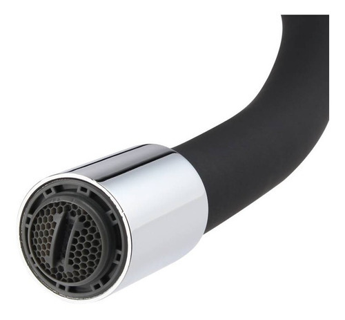 Monomando Flexible Para Lavaplatos Negro Sensi Dacqua