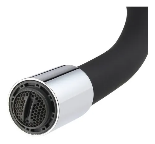 Monomando Flexible Para Lavaplatos Negro Sensi Dacqua
