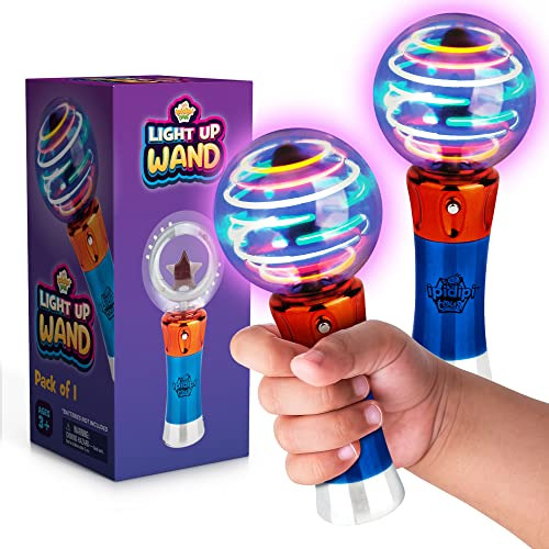 Spinning Light Up Wand Set Of 2, For Kids In Gift Box, ...