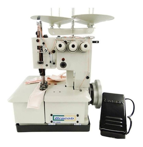 Máquina de costura industrial Bracob BC26003 branca 110V